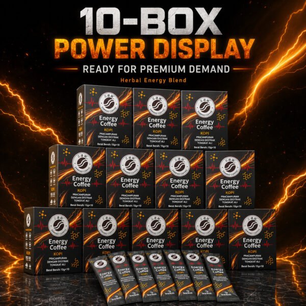 14_10盒装_Power_Display SANDAO Energy Coffee – 10 Box Distributor Starter Pack | Wholesale Herbal Coffee